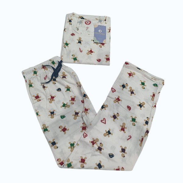 Kids Night Wear – White with Pattern